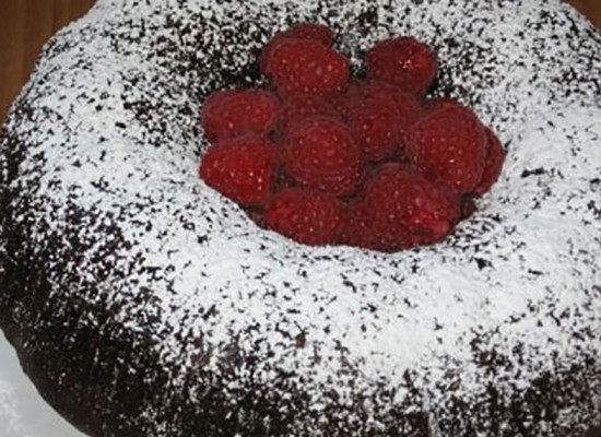Chocolate Raspberry Avalanche Cake with Melted Vanilla Bean Creme Anglaise Recipe Smiths Foods