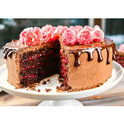 Chocolate Raspberry Buttermilk Cake