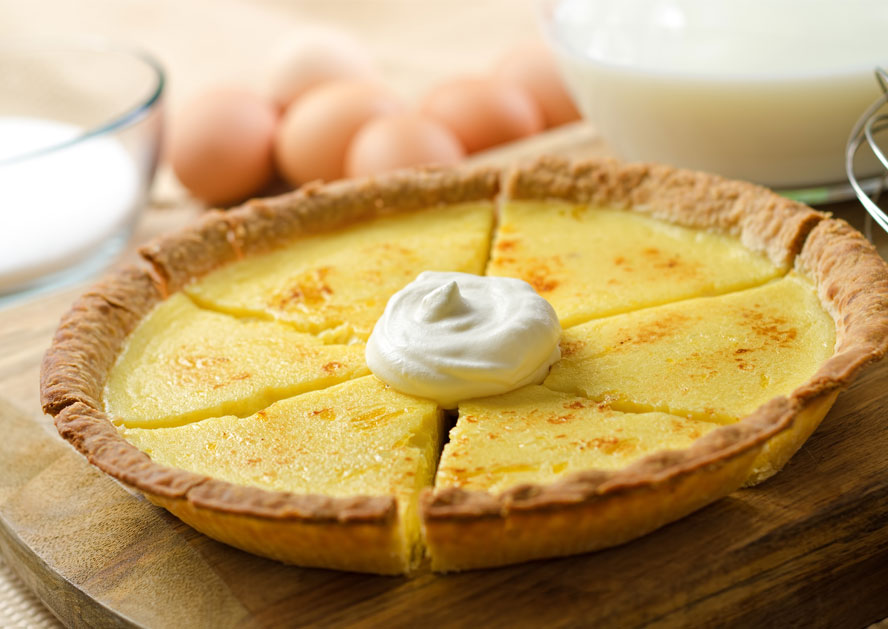 Eggnog Custard Pie Recipe From Smiths Smith Dairy